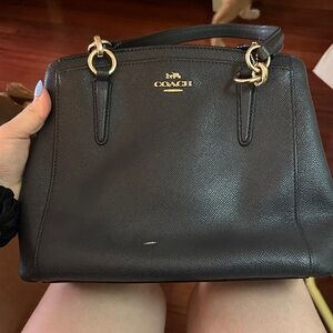 Coach Navy Leather Satchel